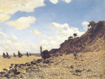 Claude Oscar Monet : Beach at Honlfeux